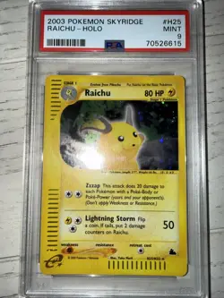Pokemon TCG Skyridge Holo Rare Raichu H25/H32 2003 Vintage Card PSA 9 Mint - Image 3