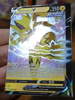 Zeraora V 053/198 Miscut Error Misprint Chilling Reign Pokemon Card NM % - Image 3