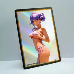 TULIP Waifu Anime Card LIMITED 1/1 Custom TCG Holo Goddess Story ACG T13219 - Image 2