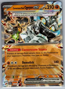 Cornerstone Mask Ogerpon ex - 112/167 Twilight Masquerade - Pokemon Card - NM - Image 1
