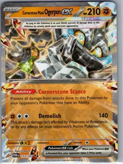 Cornerstone Mask Ogerpon ex 112/167 Twilight Masquerade - Pokemon Card - NM - Image 1