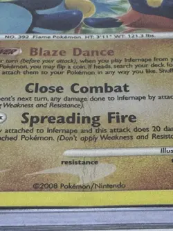 Pokemon Infernape Reverse Holo Rare Stormfront Card 3/100 MP - Image 3