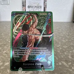 Roronoa Zoro OP12-020 ONE PIECE Tcg Card Game NM GREEN Leader - Image 1