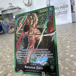 Roronoa Zoro OP12-020 ONE PIECE Tcg Card Game NM GREEN Leader - Image 2