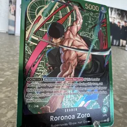 Roronoa Zoro OP12-020 ONE PIECE Tcg Card Game NM GREEN Leader - Image 3