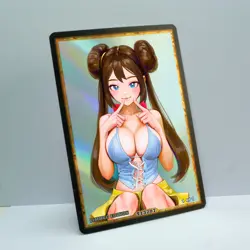 ROSA Waifu Anime Card LIMITED 1/1 Custom TCG Holo Goddess Story ACG T13207 - Image 2