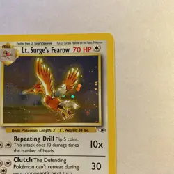 Lt. Surge's Fearow - 7/132 - Pokemon Gym Heroes Unlimited Holo Rare Card WOTC MP - Image 4