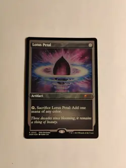 Foil Etched Magic: The Gathering Artifact Lotus Petal - Image 1