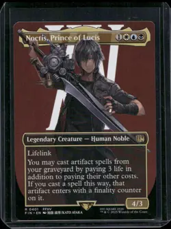Magic the Gathering MTG Final Fantasy - Noctis, Prince of Lucis Borderless #0401 - Image 1
