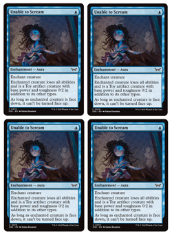 MTG - Playset of 4 x Unable to Scream - Enchantment - Duskmourn (DSK) - M/NM - Image 1