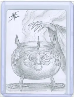 Witch's CauldronCore Set 2021 Foil Signed Artist Proof With B&W Sketch MTG - Image 3