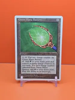 🟤🟤🟤 1995 Magic The Gathering GREEN MANA BATTERY 4TH EDITION PLAYED 🟤🟤🟤2 - Image 1