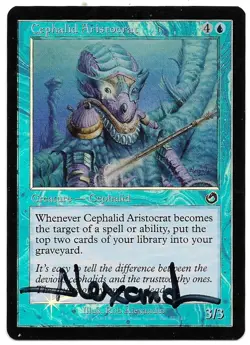 MTG M:tG TORMENT Cephalid Aristocrat FOIL - SIGNED by Rob Alexander! - Image 1