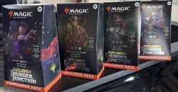Magic The Gathering Outlaws of Thunder Junction 4 Commander Decks - Lot Deck Set - Image 1