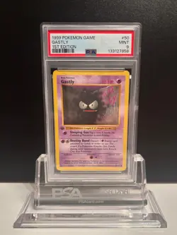 1999 Pokemon Game First Edition Base Set Gastly PSA 9 MINT - Image 1