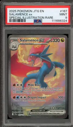 Pokemon Salamence ex Journey Together Special Illustration Rare #187 PSA 9 Mint - Image 1