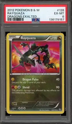Pokemon Rayquaza Dragons Exalted Holo Secret Rare #128 PSA 6 - Image 1