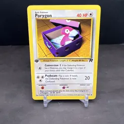 Pokemon 1st Edition Team Rocket Porygon 48/82 NS1 - Image 1