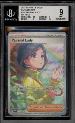 Pokemon Parasol Lady Paradox Rift Special Illustration Rare #255 BGS 9 Mint - Image 1