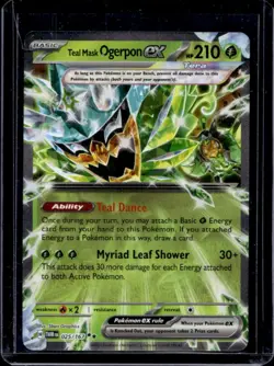 2024 Pokemon SV Twilight Masquerade TWM EN Teal Mask Ogerpon ex #025/167 - Image 1