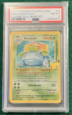 Pokemon 2021 Classic Collection Venusaur Holo PSA 8 15/102 Celebrations - Image 1