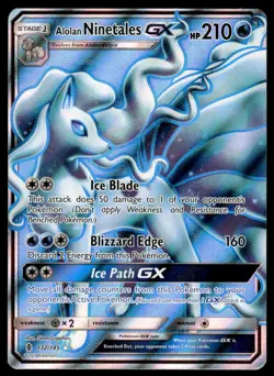 Pokemon TCG SM - Guardians Rising #132/145 Alolan Ninetales GX (Full Art) LP - Image 1