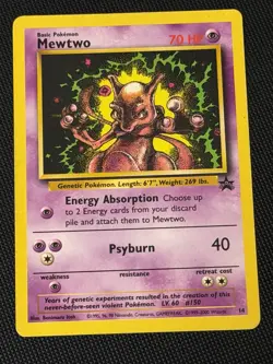 Pokemon TCG Mewtwo Wizards Black Star Promos 14 Regular Promo - Image 1