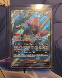 Pokemon Suicune GX Full Art 200/214 Sun and Moon Lost Thunder Alternate Art NM - Image 1