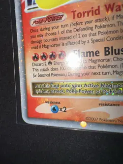 Pokemon TCG Magmortar LV.X 123/123 Rare Holo Mysterious Treasures - Image 5