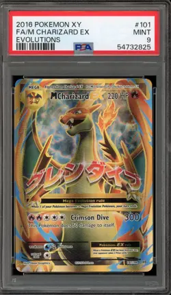 Pokemon M Charizard EX XY Evolutions Full Art #101 PSA 9 Mint - Image 1