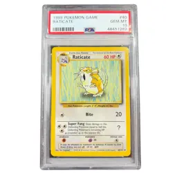 🐀 1999 Pokemon Base Set Raticate #40 PSA 10 GEM MINT WOTC Vintage - NO RESERVE - Image 1