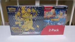 Pokemon TCG Surging Sparks ETB & Booster Bundle Costco 2-Pack NEW Factory Sealed - Image 1