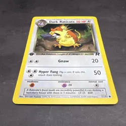 Pokemon 1st Edition Team Rocket Dark Raticate 51/82 NS1 - Image 3