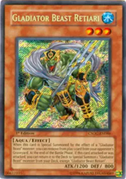 Yugioh! MP Gladiator Beast Retiari - CSOC-EN086 - Secret Rare - Unlimited Editio - Image 1