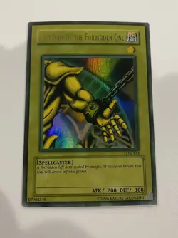 Yu-Gi-Oh! Left Arm of the Forbidden One LOB-123 Ultra Rare Max Faded/Yellow - Image 1