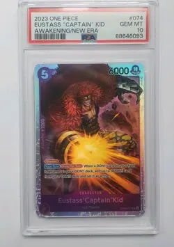 Eustass "Captain" Kid 2023 One Piece OP05 Super Rare Awakening Era #074 PSA 10 - Image 1
