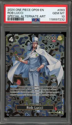 One Piece CCG Rob Lucci Special Alternate Art OP05-093 PSA 10 Gem Mint - Image 1