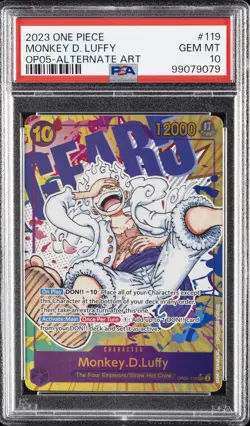 2023 ONE PIECE OP05-AWAKENING OF THE NEW ERA #119 MONKEY D. LUFFY PSA 10 - Image 1