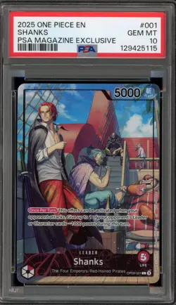 One Piece CCG Shanks PSA Magazine Exclusive Promo OP09-001 PSA 10 Gem Mint - Image 1