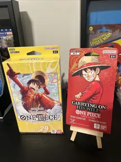 ONE PIECE EGGHEAD Starter Deck ST-29 And 1x Sleeved Carrying On His Will Sealed - Image 1