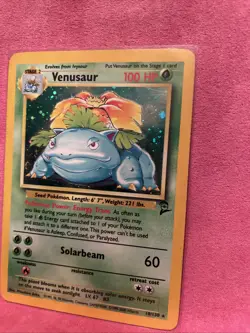 Pokemon TCG Venusaur Holo Rare Card 18/130 Base Set 2, 1999 - Image 3