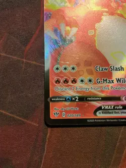 Pokemon TCG Charizard VMAX Darkness Ablaze Holo Ultra Rare Card 020/189 NM - Image 4