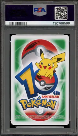 Pokemon 10th Ann. Playing Cards Arcanine/Growlithe Green 3 of Spades PSA 9 Mint - Image 2