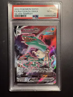 Pokemon TCG Rayquaza VMAX TG20/TG30 Swsh12: Silver Tempest Alt Art Card PSA 10 - Image 1