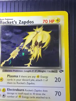 Rockets Zapdos Gym Challenge Holo Card 15/132 Vintage WoTC - Image 5