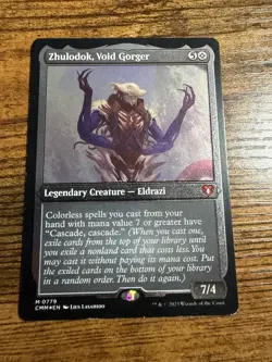 MTG Magic The Gathering Thick Stock Card Foil Zhulodok Void Gorger - Image 1