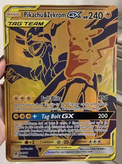 Pokemon TCG Pikachu & Zekrom GX SM248 Holo Promo Card Oversized/Jumbo - Image 1