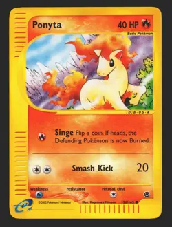 Pokemon Ponyta 126/165 Common Reverse Holo Expedition Card NM - Image 1