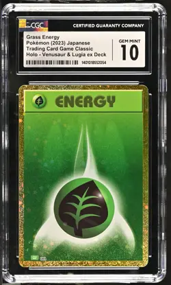 2023 Trading Card Game Classic Pokemon Grass Energy CGC 10 GRA - Image 1