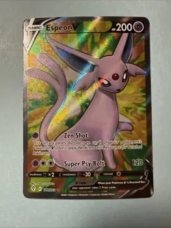Pokemon TCG Espeon v Evolving Skies Holo Ultra Rare Card 179/203 - Image 1
